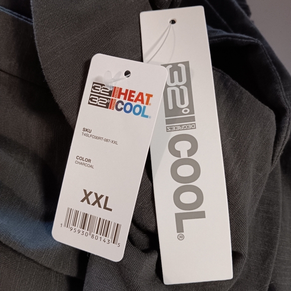 32 DEGREES Cool 100% cotton knit button down NWT shirt, XXL - Picture 5 of 13